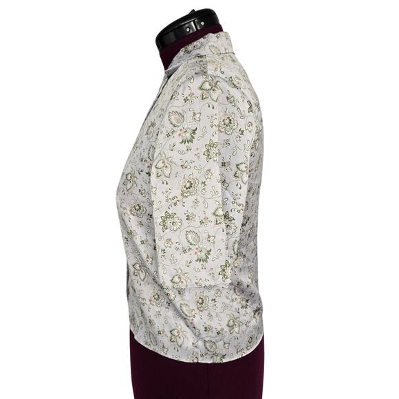 NWT NEW Women's Wilfred Silky Feel Paisley Lavender Button Down Blouse | Size XS - Picture 3 of 10